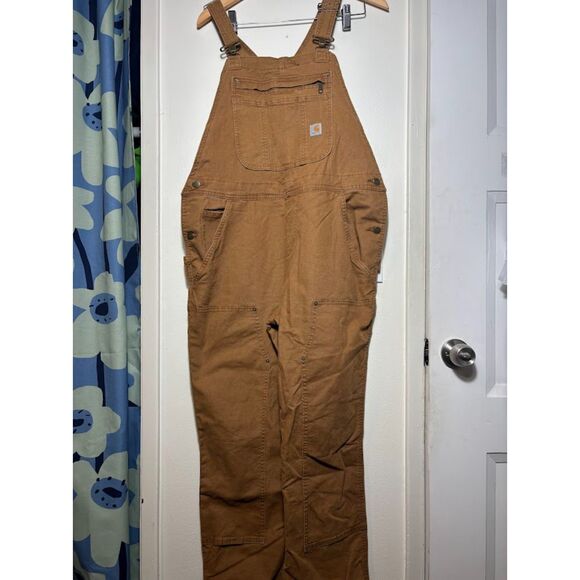 Carhartt Women's overalls bibs Utility Workwear size Large 12/14 Full Length - Picture 2 of 7